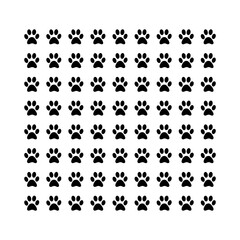 Collection of black paw print PATTERN