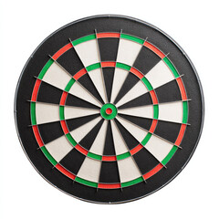 Dartboard with black, white, red, and green sections for target