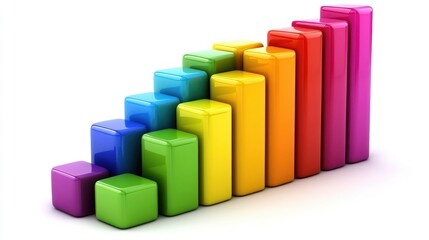 Colorful Bar Chart Showing Growth and Progress