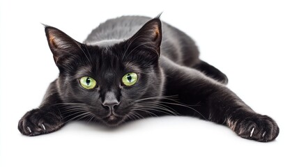 Black cat lying down