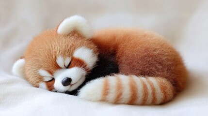 Red panda napping
