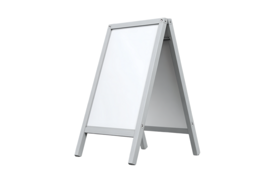 Blank A frame sidewalk sign, ready for your message.