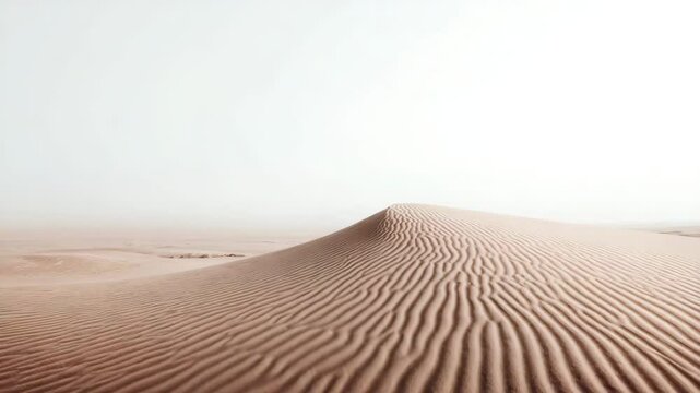 desert dune field in algeria under overcast sky emphasizing sunlight and texture