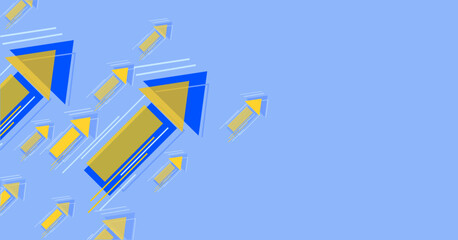 Arrow Abstract Upward Motion Background, Landing page Template - Abstract design with rising arrows - Trendy Orange gradient