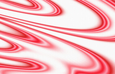 Vibrant red fluid swirls flowing on white background and grainy texture for energetic, abstract, artistic, modern backdrop, banner and wallpaper design