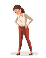 A comprehensive visual concept of office syndrome symptoms.