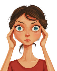 A comprehensive visual concept of office syndrome symptoms.