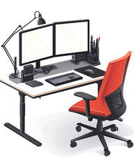 A comprehensive visual concept of office syndrome symptoms.
