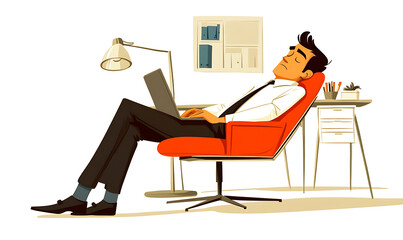 A comprehensive visual concept of office syndrome symptoms.
