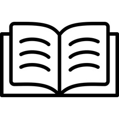 read icon illustration design with outline