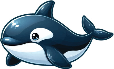 cartoon of orca