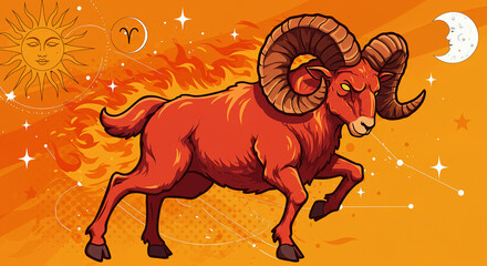 vector illustration of an abstract horse