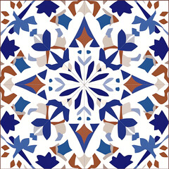 Seamless tile patterns combining cultural, modern, and botanical inspirations for commercial vector.