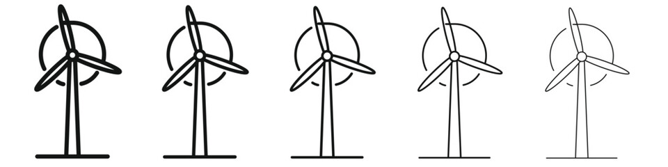 Wind turbine icon design, logo, app, UI. Vector illustration, EPS