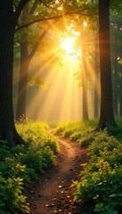 A serene landscape bathed in golden sunlight, symbolizing spiritual peace and the promise of salvation Perfect for religious themes, meditation, hope, and faith imagery , lake, faith, purity