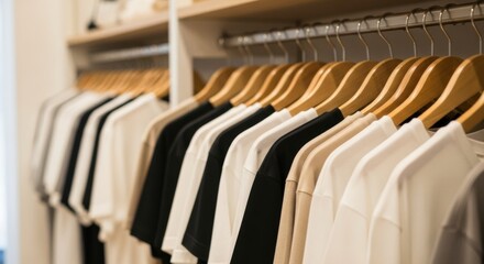 Clothing Display Showcase Urban Retail Space Fashion Store Interior Stylish Environment Close-Up Viewpoint Modern Retail Concept for SEO Impact