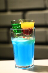 Cocktail glass with a variety of flavors