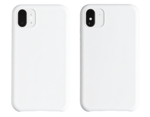 Minimalist White Phone Case Mockup with Precision Detailing, Transparent Background PNG