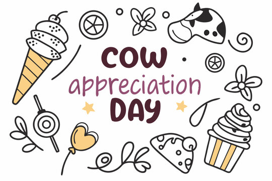 COW APPRECIATION DAY vector illustration - Powered by Adobe
