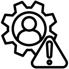 Operational Risk outline, mini illustration icon. use for modern concept, print, UI, UX kit, web and app development. Vector related to risk management, business, finance.