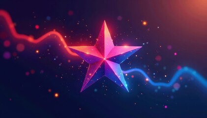 Geometric star infographic background, abstract icon design, stars, design