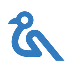 bird logo with bold line style, logo design inspirations