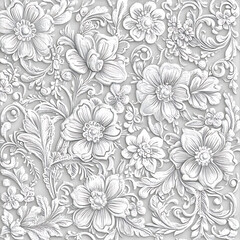 Seamless floral tile patterns combining cultural, modern