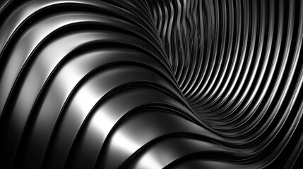 Abstract black and gray flowing lines creating a dynamic, modern pattern with no transparency