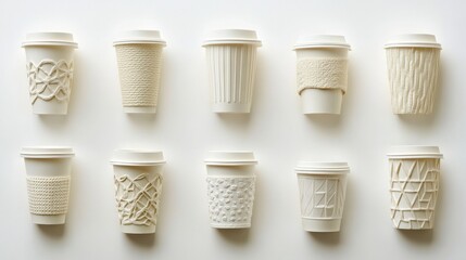 Unique Textured Disposable Cups Collection for Creative Uses