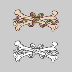 a cross bone logo