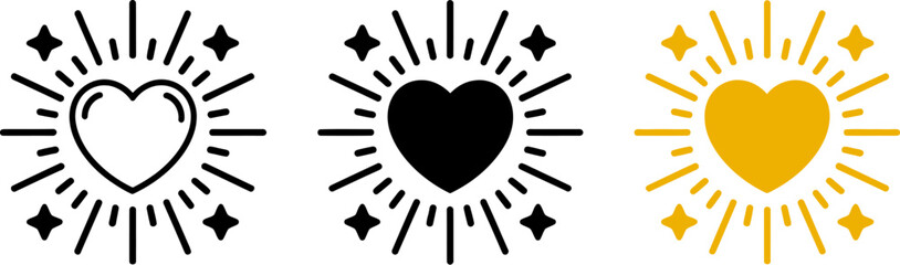 Obraz premium Heart burst vector design elements for valentine's day love and wedding graphic assets and decorations editable stock vector