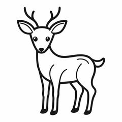 Obraz premium baby Elk on white background 