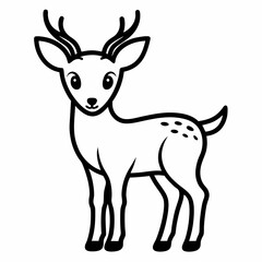 Fototapeta premium baby Elk on white background 