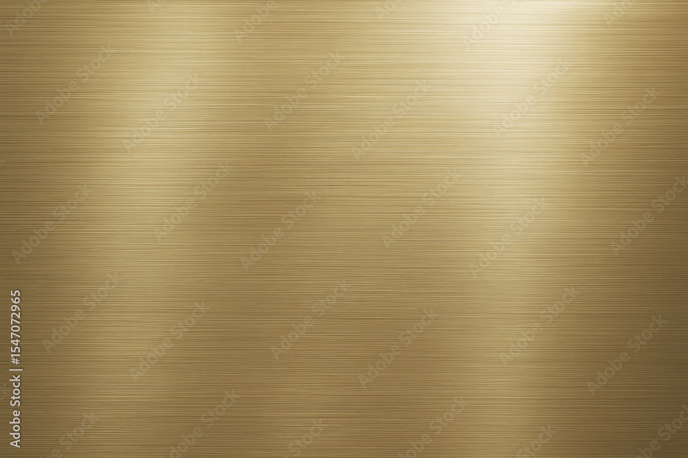 Poster Shiny brushed gold metal texture with horizontal lines and smooth gradient light effect on elegant metallic surface background concept.
