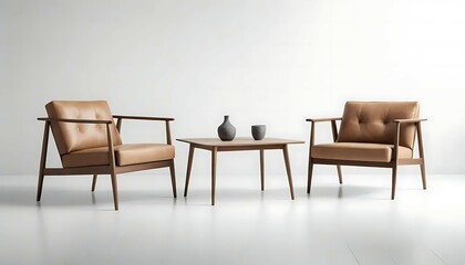 Living Room Setup with Armchairs and Coffee Table