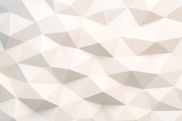 Abstract light geometric low-poly surface with soft triangular shapes forming a seamless faceted background pattern. Ai generative.