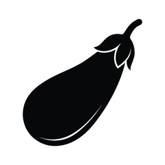 silhouette eggplant vector illustration 