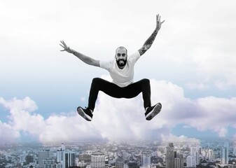 Man jumping in the sky remix