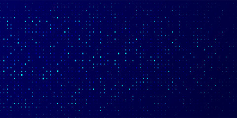 Big Data Visualization Background. Dark Blue Cyber Space Grid