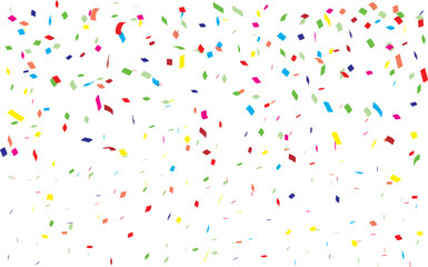 Elegant falling confetti vector on transparent background with minimal pastel party elements