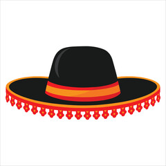Traditional Spanish hat illustration. Cultural symbol vector for flamenco and Iberian themes.