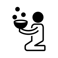 Vector multi color icon for Required