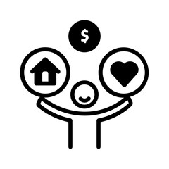 Vector multi color icon for Required