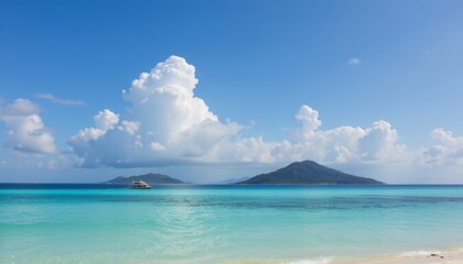 Fototapeta premium Tropical Island Paradise with Turquoise Water