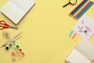 A Creative Workspace that includes a variety of Stationery Supplies and Essential Tools