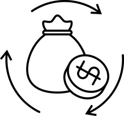 Cashflow Icon Line