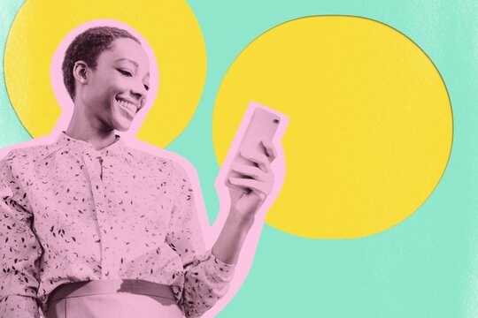 woman using phone - Powered by Adobe