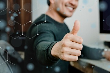 Man doing thumb up remix