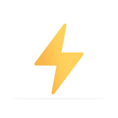Lightning bolt icon, colored flat vector. Modern and minimalist design.