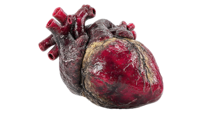 Realistic Heart: A detailed and lifelike depiction of the human heart, intricately rendered to showcase its complex structure and anatomy.